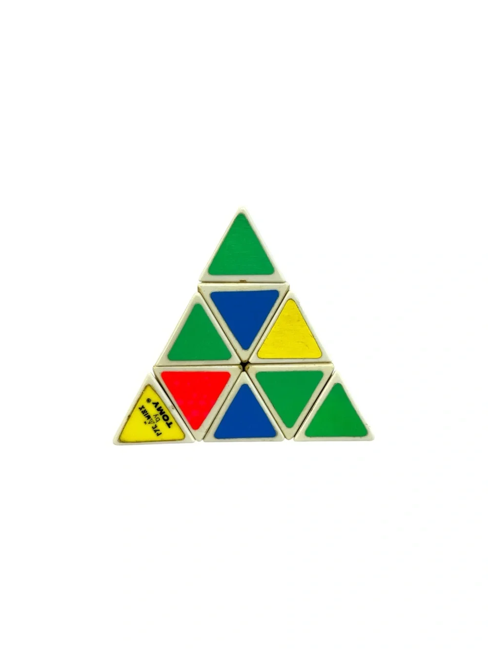 Vintage 1981 TOMY Pyramid Triangle Rubik's Cube Puzzle